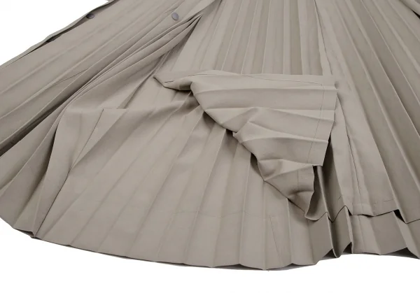 オムプリッセ イッセイ ミヤケHOMME PLISSE ISSEY MIYAKE EDGE プリーツ加工ステンカラーコート グレージュ1 K-110691_010