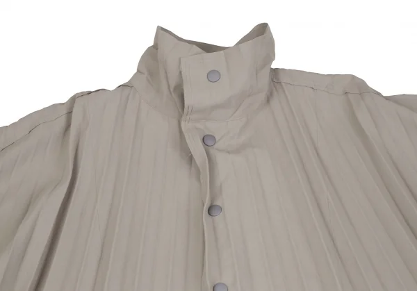 オムプリッセ イッセイ ミヤケHOMME PLISSE ISSEY MIYAKE EDGE プリーツ加工ステンカラーコート グレージュ1 K-110691_003