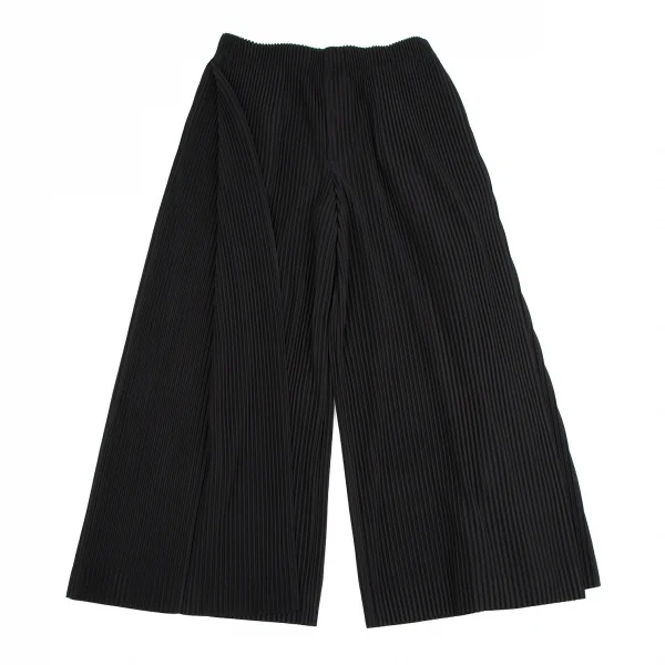 オムプリッセ イッセイ ミヤケHOMME PLISSE ISSEY MIYAKE サイドタックプリーツワイドパンツ 黒3 K-110695_001