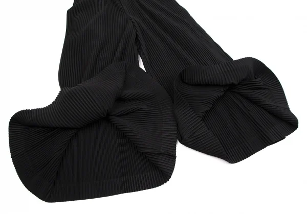 オムプリッセ イッセイ ミヤケHOMME PLISSE ISSEY MIYAKE サイドタックプリーツワイドパンツ 黒3 K-110695_006