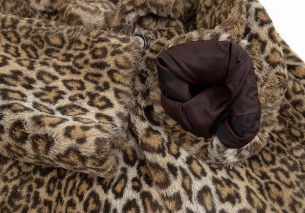 ジュンヤワタナベ コムデギャルソンJUNYA WATANABE COMME des GARCONS レオパードファーショートジャケット 茶黒M位 K-110706_007