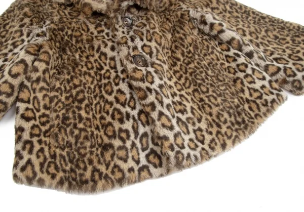 ジュンヤワタナベ コムデギャルソンJUNYA WATANABE COMME des GARCONS レオパードファーショートジャケット 茶黒M位 K-110706_008