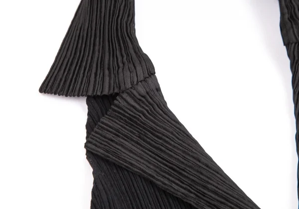 イッセイミヤケISSEY MIYAKE プリーツ切替カマーベスト 黒3 | DC
