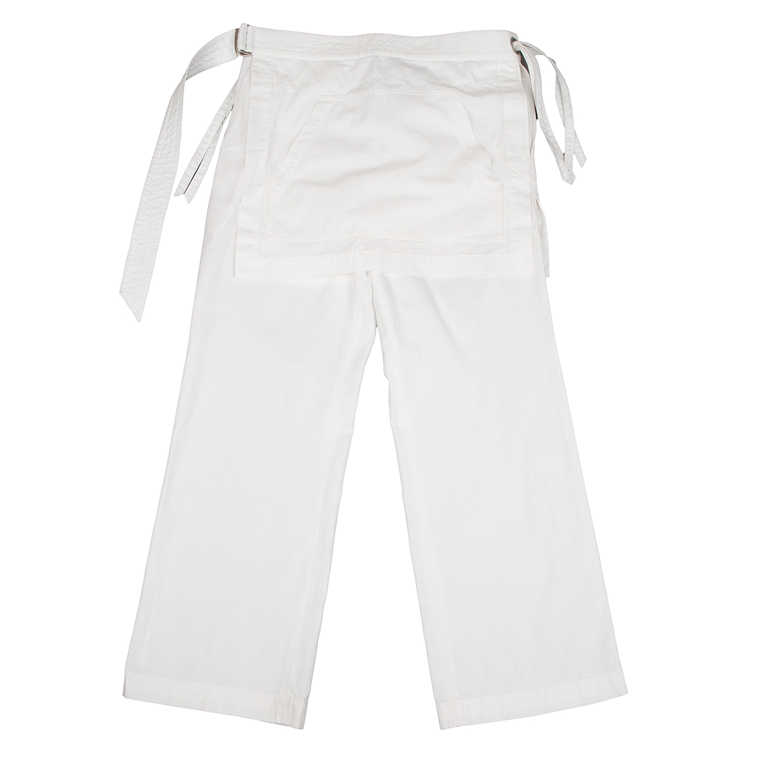 イッセイミヤケ メンISSEY MIYAKE MEN コットンサロン付きパンツ 白2  