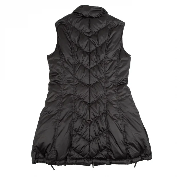 ヒロコビスHIROKO BIS eSSeNtieL ダブルジップロングダウンベスト 黒11 K-110768_011