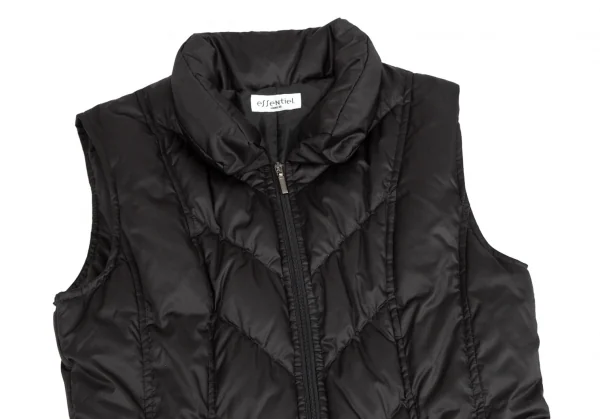 ヒロコビスHIROKO BIS eSSeNtieL ダブルジップロングダウンベスト 黒11 K-110768_003