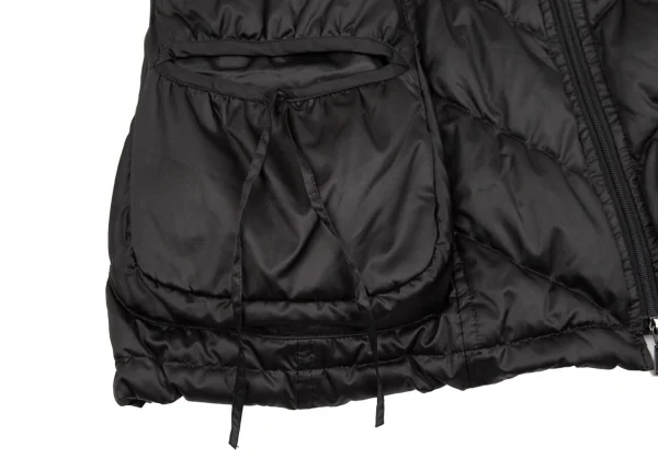 ヒロコビスHIROKO BIS eSSeNtieL ダブルジップロングダウンベスト 黒11 K-110768_007