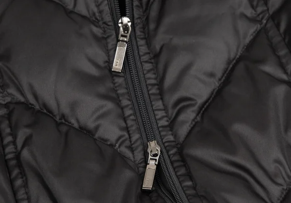 ヒロコビスHIROKO BIS eSSeNtieL ダブルジップロングダウンベスト 黒11 K-110768_008