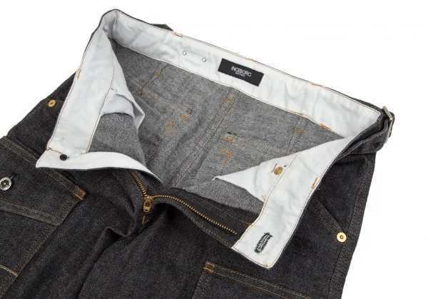 インゲボルグINGEBORG ステッチデザインベルテッドストレッチデニムパンツ 黒S K-110771_005