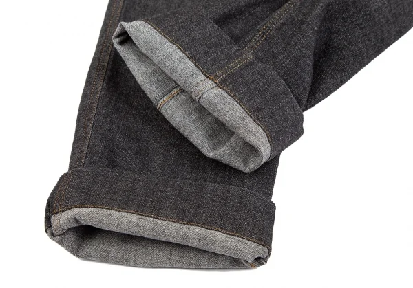 インゲボルグINGEBORG ステッチデザインベルテッドストレッチデニムパンツ 黒S K-110771_008