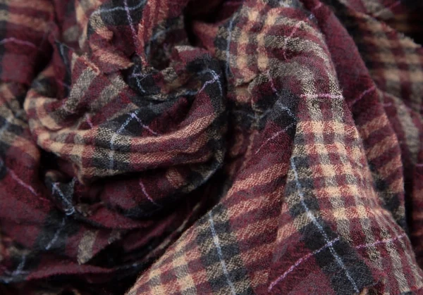 ピンクハウスPINK HOUSE ウールナイロンフリルチェックスカート ワインS位 K-110774_011