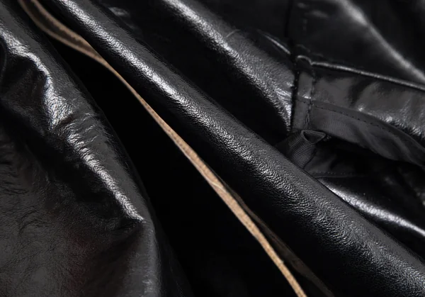 ジュンヤワタナベ コムデギャルソンJUNYA WATANABE COMME des GARCONS シンセティックレザーバック切替ライダースジャケット 黒SS K-110788_017