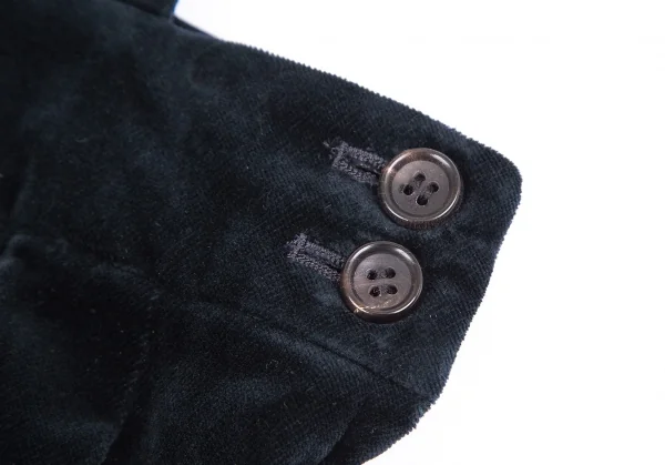 コムコム コムデギャルソンCOMME des GARCONS ベロアワイドクロップド吊りパンツ 濃紺XS K-110791_004