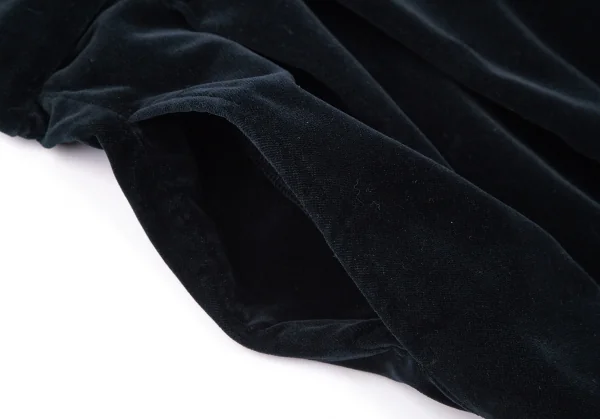 コムコム コムデギャルソンCOMME des GARCONS ベロアワイドクロップド吊りパンツ 濃紺XS K-110791_006