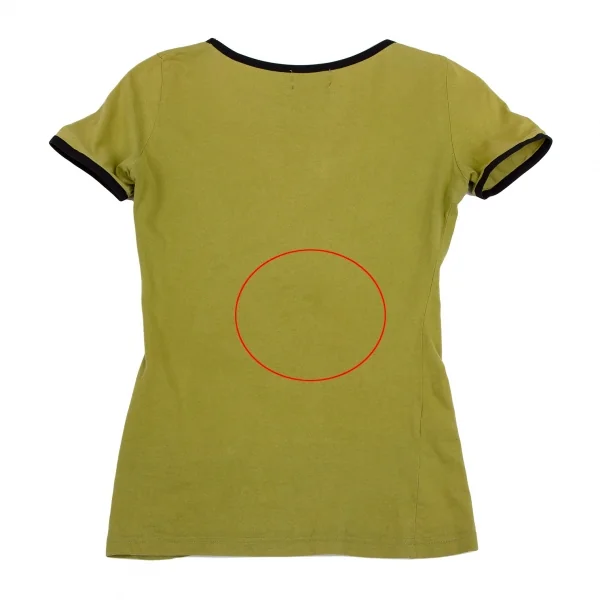 ジュニアゴルチエJUNIOR GAULTIER スカルゴーグルプリントトリムTシャツ オリーブ40 K-110792_011