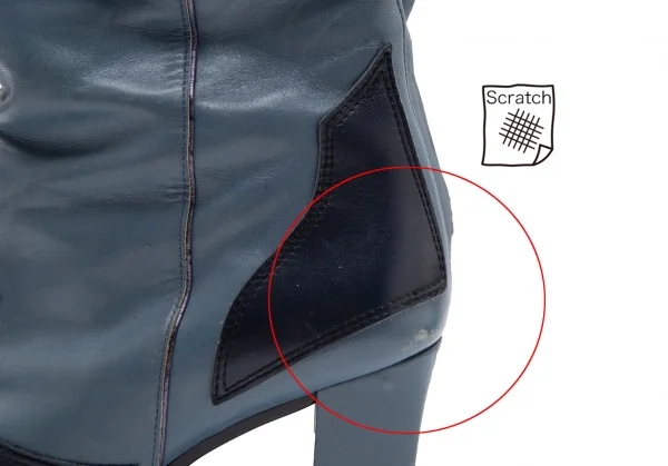 ジャンポールゴルチエJean Paul GAULTIER 切替レザーウエスタンヒールブーツ 水色M(23.5位) K-110796_009