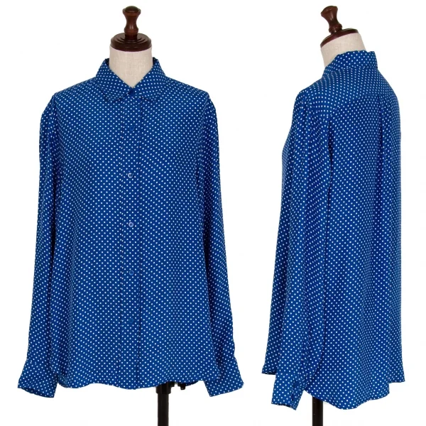 コントワーデコトニエCOMPTOIR DES COTONNIERS シルクドットシャツ 青白S K-110799_001