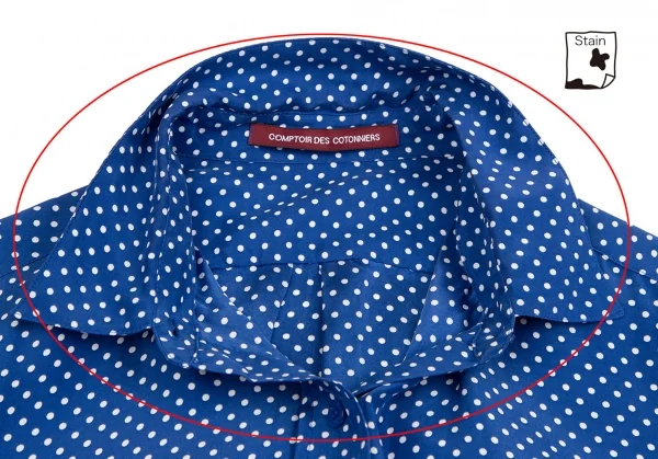 コントワーデコトニエCOMPTOIR DES COTONNIERS シルクドットシャツ 青白S K-110799_004