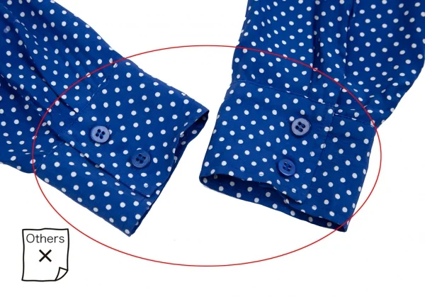 コントワーデコトニエCOMPTOIR DES COTONNIERS シルクドットシャツ 青白S K-110799_008