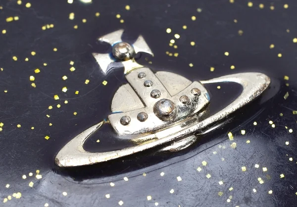 ヴィヴィアンウエストウッドVivienne Westwood ラメハートオーブチャームキーリング 紺 K-110804_003