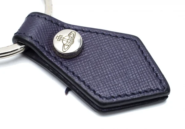 ヴィヴィアンウエストウッドVivienne Westwood ラメハートオーブチャームキーリング 紺 K-110804_005