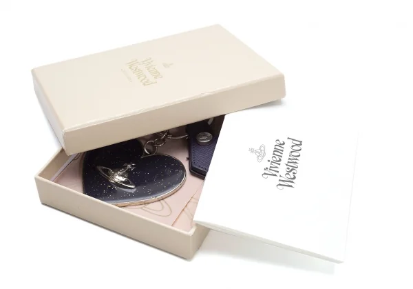 ヴィヴィアンウエストウッドVivienne Westwood ラメハートオーブチャームキーリング 紺 K-110804_009