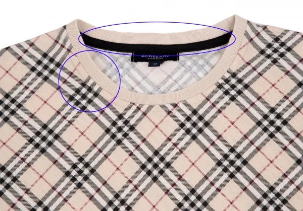 バーバリーBURBERRY LONDON ノバチェックプリントTシャツ ベージュM K-110815_002