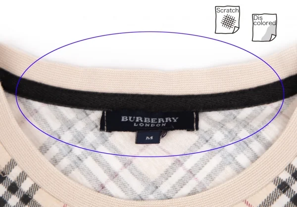 バーバリーBURBERRY LONDON ノバチェックプリントTシャツ ベージュM K-110815_003
