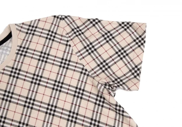 バーバリーBURBERRY LONDON ノバチェックプリントTシャツ ベージュM K-110815_005