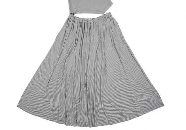 トリココムデギャルソンtricot COMME des GARCONSストライプセパレートオールインワン 白黒M K-110831_010