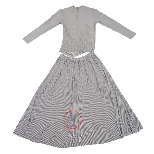 トリココムデギャルソンtricot COMME des GARCONSストライプセパレートオールインワン 白黒M K-110831_015