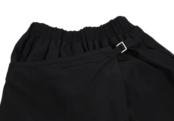 コムデギャルソンCOMME des GARCONSリブ切替ハーフラップデザインショートパンツ 黒M K-110838_012