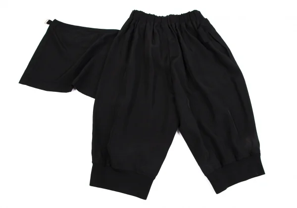 コムデギャルソンCOMME des GARCONSリブ切替ハーフラップデザインショートパンツ 黒M K-110838_014