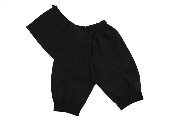 コムデギャルソンCOMME des GARCONSリブ切替ハーフラップデザインショートパンツ 黒M K-110838_015