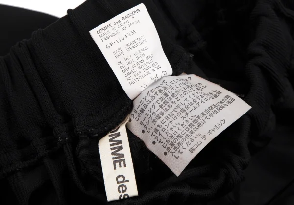 コムデギャルソンCOMME des GARCONSリブ切替ハーフラップデザインショートパンツ 黒M K-110838_017