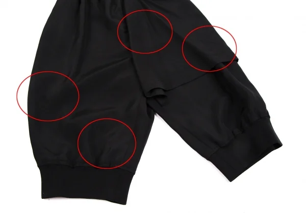 コムデギャルソンCOMME des GARCONSリブ切替ハーフラップデザインショートパンツ 黒M K-110838_005