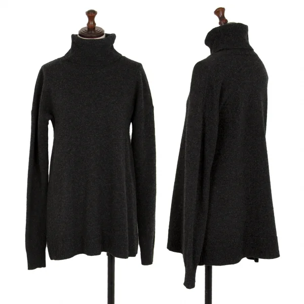 セオリーTheory ウールフレアシルエットタートルネックニット チャコールS K-110853_001