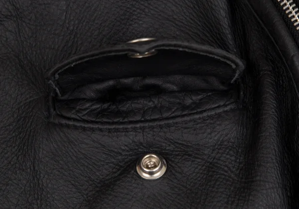 ジャンポールゴルチエJean Paul GAULTIER × ショットSchott アトリエカスタムライダースジャケット 黒L K-110855_013