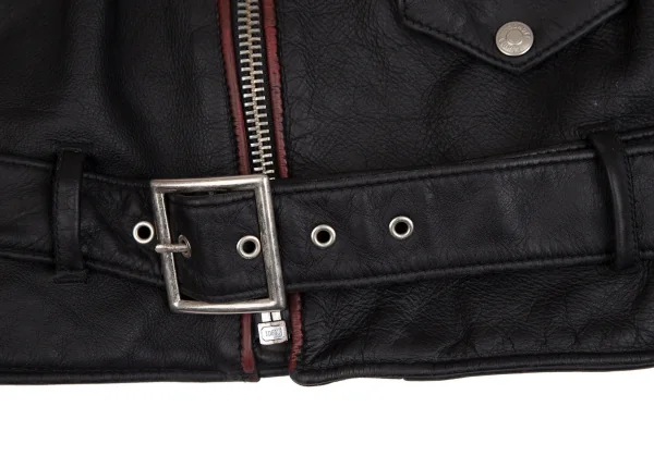 ジャンポールゴルチエJean Paul GAULTIER × ショットSchott アトリエカスタムライダースジャケット 黒L K-110855_015