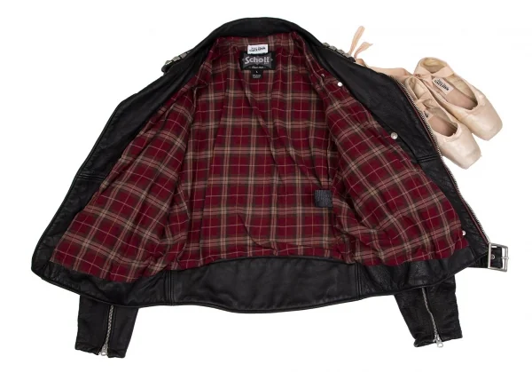 ジャンポールゴルチエJean Paul GAULTIER × ショットSchott アトリエカスタムライダースジャケット 黒L K-110855_016