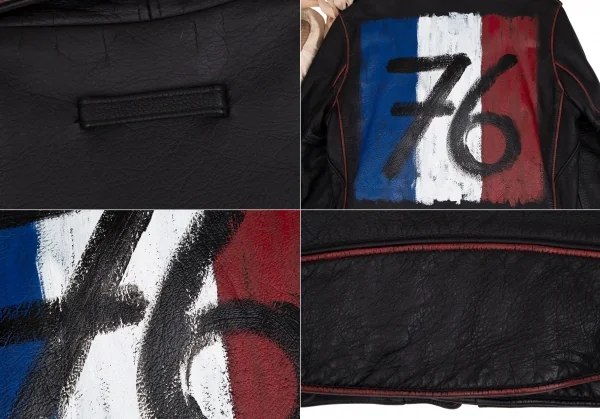 ジャンポールゴルチエJean Paul GAULTIER × ショットSchott アトリエカスタムライダースジャケット 黒L K-110855_018