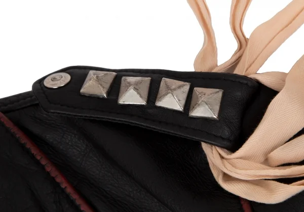 ジャンポールゴルチエJean Paul GAULTIER × ショットSchott アトリエカスタムライダースジャケット 黒L K-110855_007