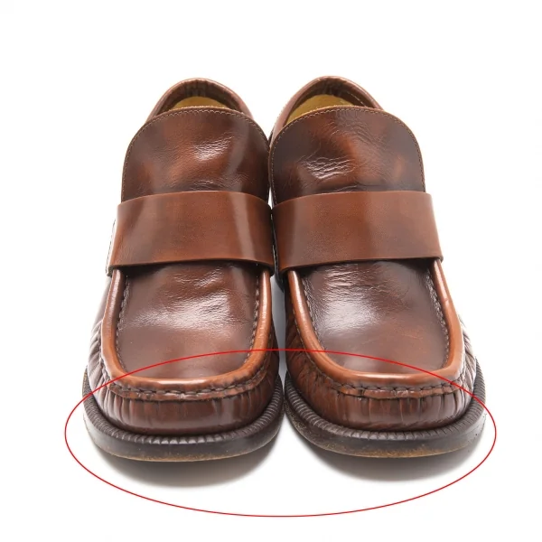 パトリックコックスPATRICK COX レザーヒールローファー 茶37（23.5位） K-110862_002
