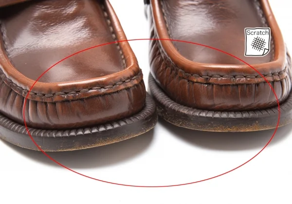 パトリックコックスPATRICK COX レザーヒールローファー 茶37（23.5位） K-110862_003