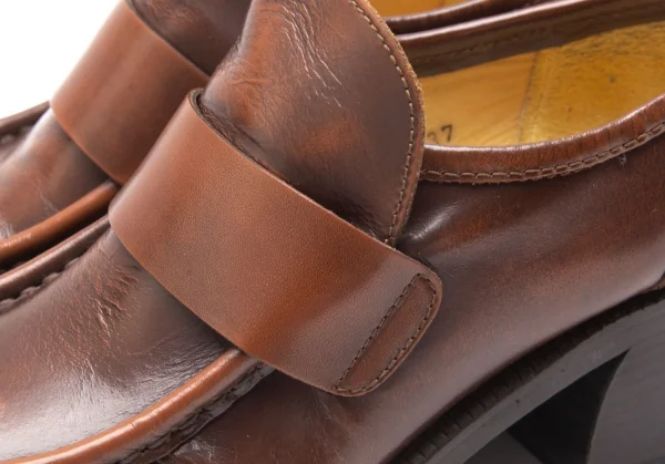 パトリックコックスPATRICK COX レザーヒールローファー 茶37（23.5位） K-110862_005