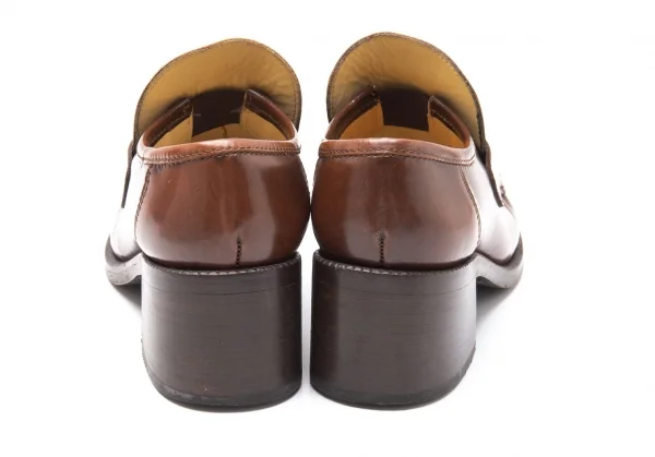 パトリックコックスPATRICK COX レザーヒールローファー 茶37（23.5位） K-110862_006