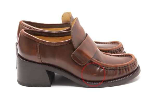 パトリックコックスPATRICK COX レザーヒールローファー 茶37（23.5位） K-110862_007