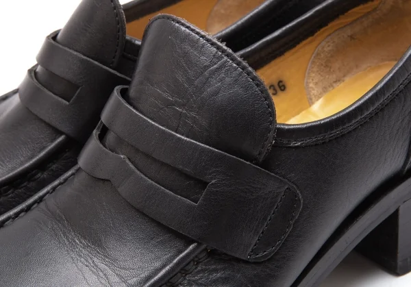 パトリックコックスPATRICK COX レザービブラムソールヒールローファー 黒36(23位) K-110863_005