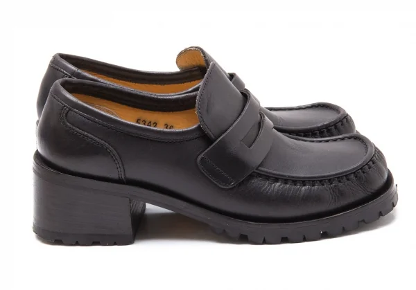 パトリックコックスPATRICK COX レザービブラムソールヒールローファー 黒36(23位) K-110863_007