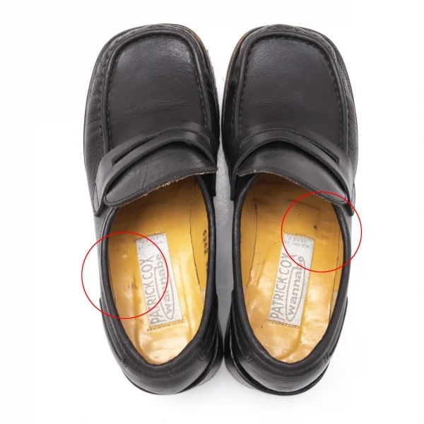 パトリックコックスPATRICK COX レザービブラムソールヒールローファー 黒36(23位) K-110863_008